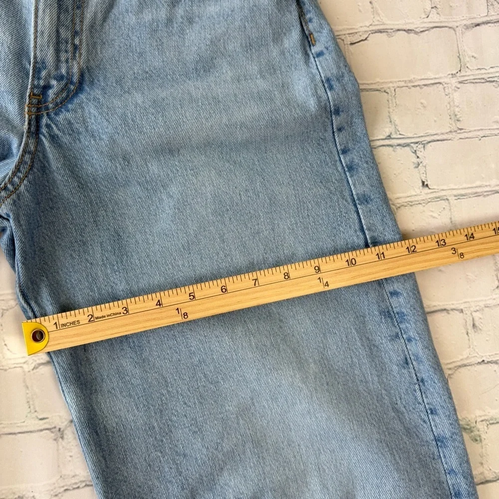 ✅ Zara Light Blue High Rise Wide Barrel Leg Jeans size 0 EUR 32